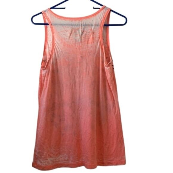 Sleeveless Coral Graphic Tank Top By Maurices Womens M Lightweight Semi-Sheer - Picture 4 of 6